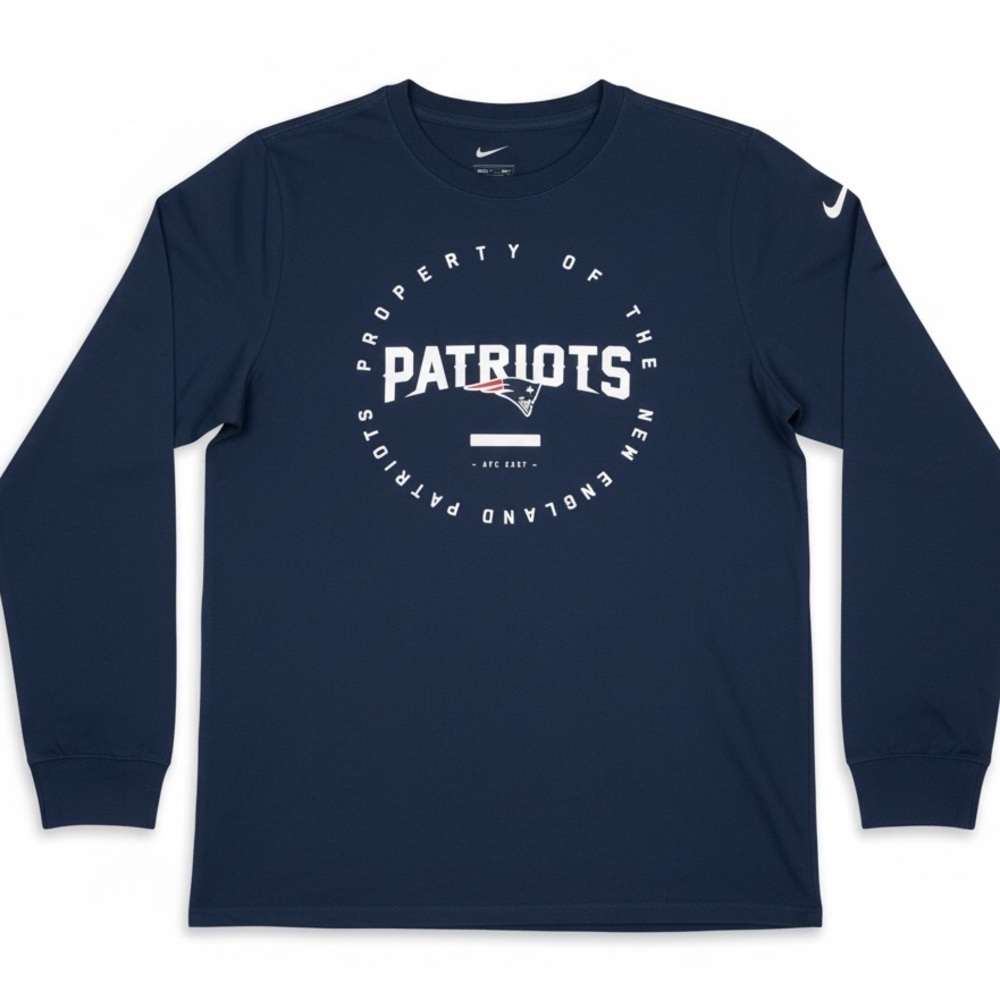 Nike NFL Shirt New England Patriots Team Apparel Long Sleeve Dri-Fit | Youth XL